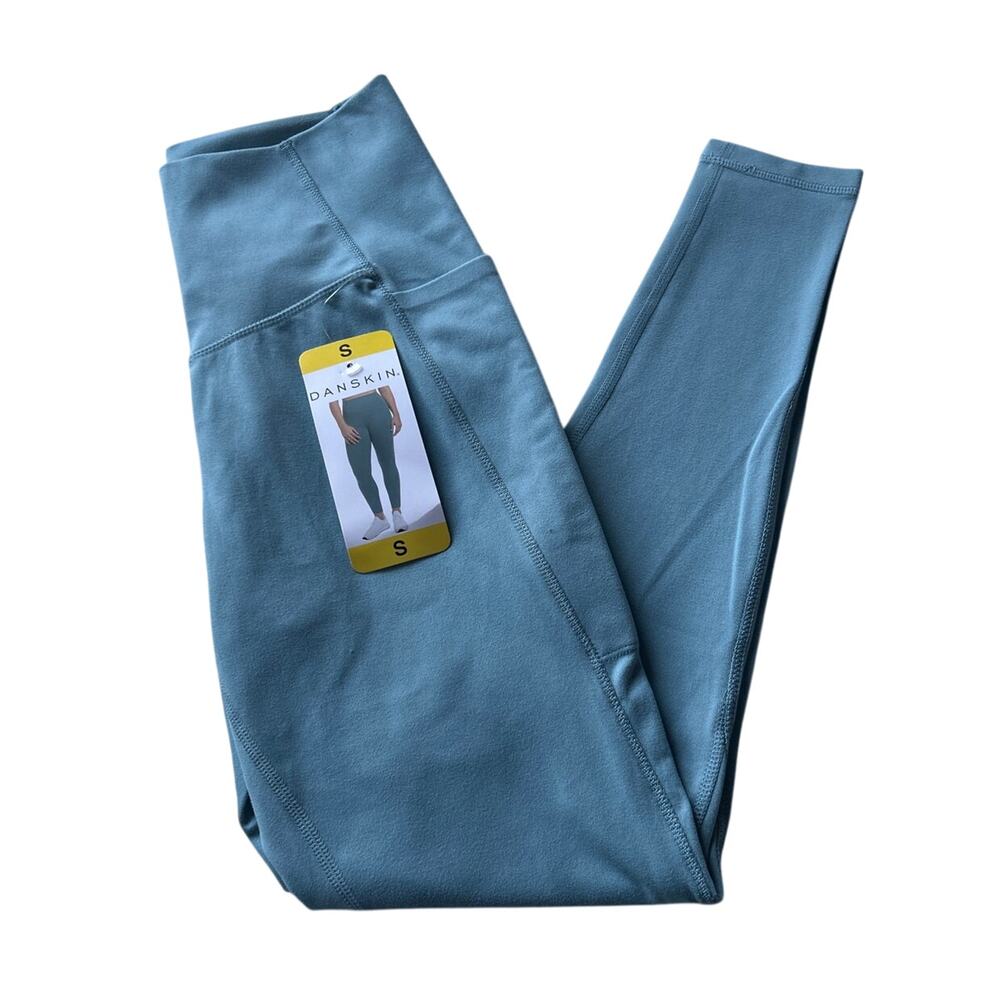 Danskin Womens Smoke Blue Contour Leggings Small